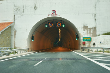 Highway road tunnel