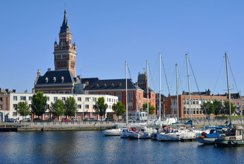Dunkerque Town Hall and Harbour in the City Center