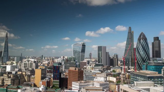 amazing london skyline on a sunny day