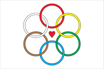 Symbol of friendship of the six hoops