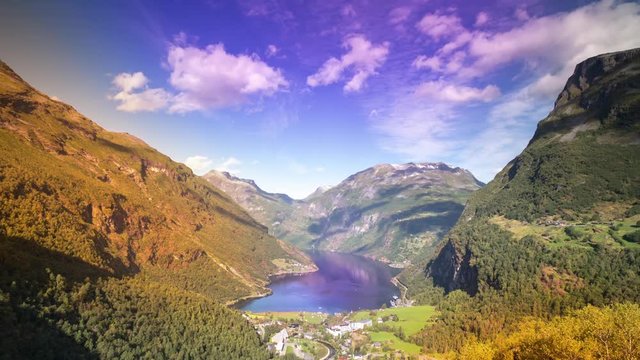 the spectacular geiranger fjord in norway