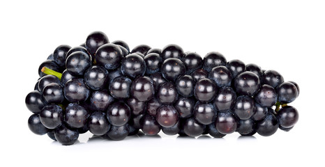 Black grape isolated on the white background