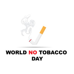 Vector illustration of for World No Tobacco Day,Anti Smoking sticker, tag or label design with cigarette for World No Smoking Day.