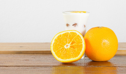 Yogurt and orange