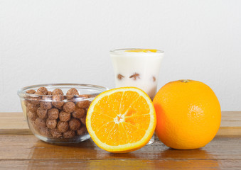 cereal and orange