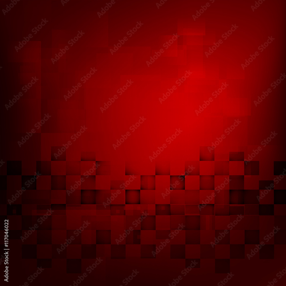 Poster abstract background red with basic geometry element vector illus