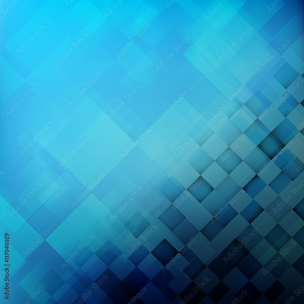 Poster abstract background blue with basic geometry element vector illu