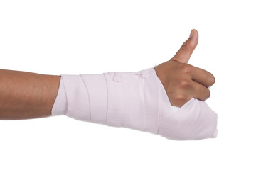 Splint,broken bone,broken hand