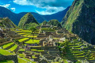 Machu Picchu (Peru, Southa America), a UNESCO World Heritage Site - obrazy, fototapety, plakaty