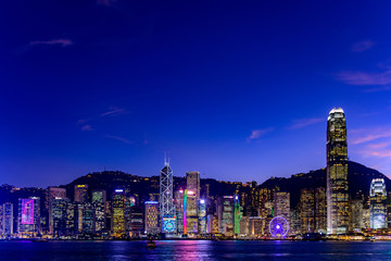 九龍半島から望む香港の夜景