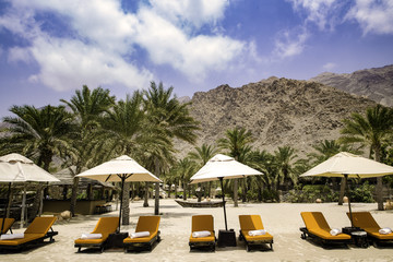 Beach front at Zighy bay, Oman
