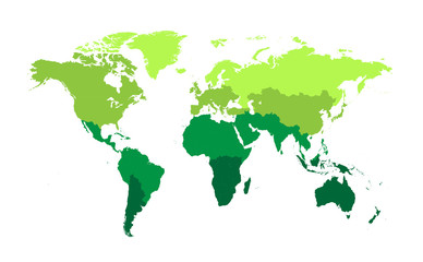 world map flat design green color