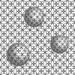 Abstract 3d effect background with spheres.