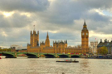 Fototapeta premium Big Ben and Houses of Parliament, London, UK..