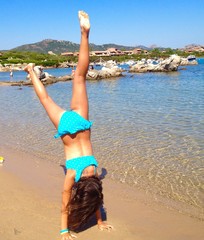 verticale sulla spiaggia