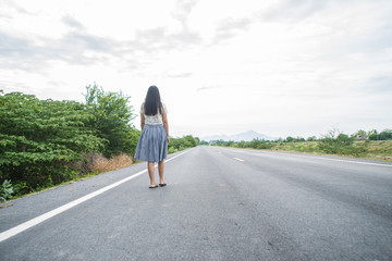 Women feeling alone on the street.