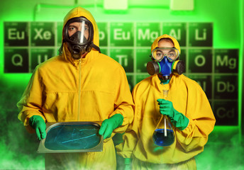 Man and woman cooking meth