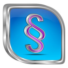 Law paragraph button - 3D illustration