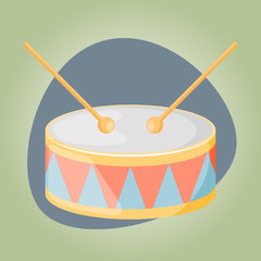 Drum colorful icon