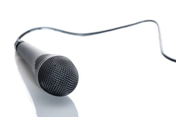 Microphone on White