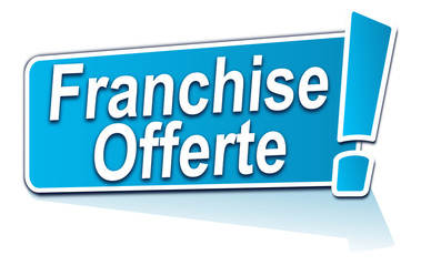franchise offerte sur étiquette bleue