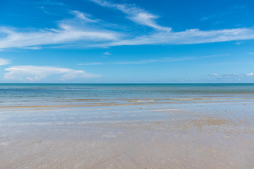 The beach and blue sky