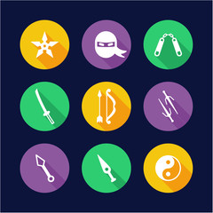 Ninja Icons Flat Design Circle