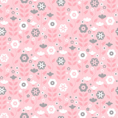 Fototapeta premium Seamless pattern with beautiful gentle bindweeds. It can be used