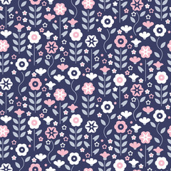 Seamless pattern with beautiful gentle bindweeds. It can be used