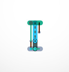 Abstract line design letter logo