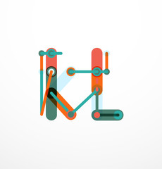 Abstract line design letter logo