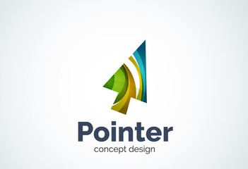Fototapeta na wymiar Cursor logo template, mouse pointer and arrow concept