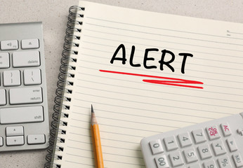 alert message on notebook