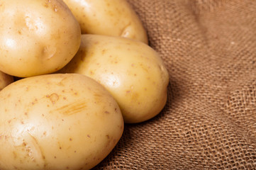 Potatoes on Hessian