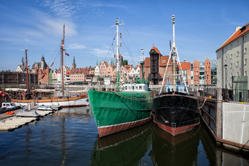 Fototapeta na wymiar Gdansk Old Town Skyline From The Harbour