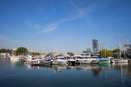 City of Gdynia Marina in Poland