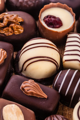 group of delicios pralines