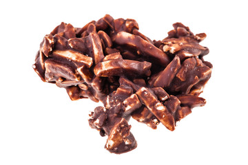 Nut pralines on white