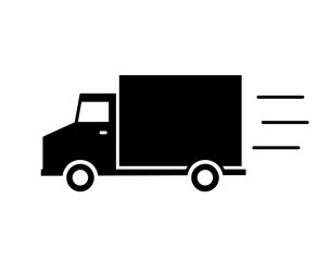 Fast Delivery Van Icon. A hand drawn vector icon illustration of a delivery van.