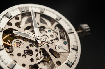 Detail of watch machinery.