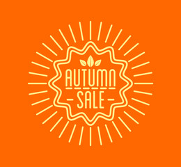 Autumn sale Logotypet. Special offer badge