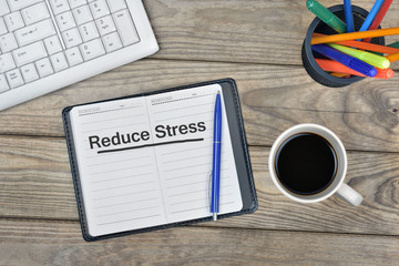 Reduce Stress message on notebook