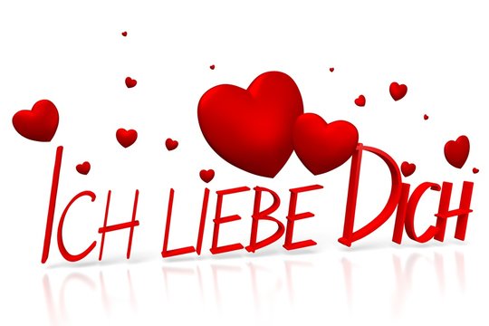 3D ich liebe dich - I love you - German
