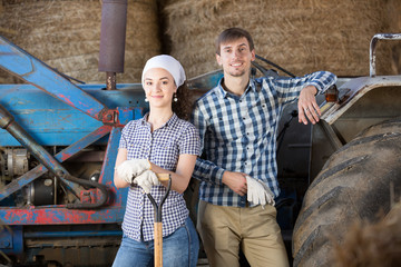 man and woman farmers resting