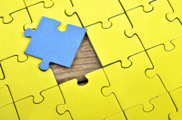 Fototapeta premium Puzzle with empty piece