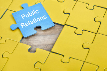 Puzzle with word Public Relations