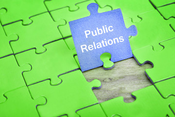 Puzzle with word Public Relations