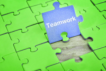 Puzzle with word Teamwork