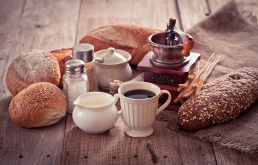 Coffee and bread