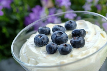 Kaltschale mit Heidelbeeren